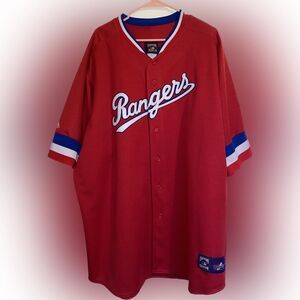 Vintage Majestic MLB Cooperstown Collection Texas Rangers 3XL Jersey Made in USA